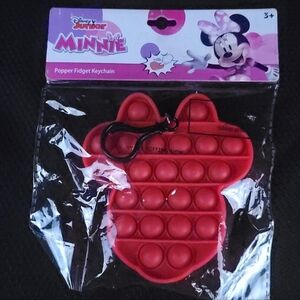Disney Minnie Red Pop-It Keychain Fidget Toy NEW